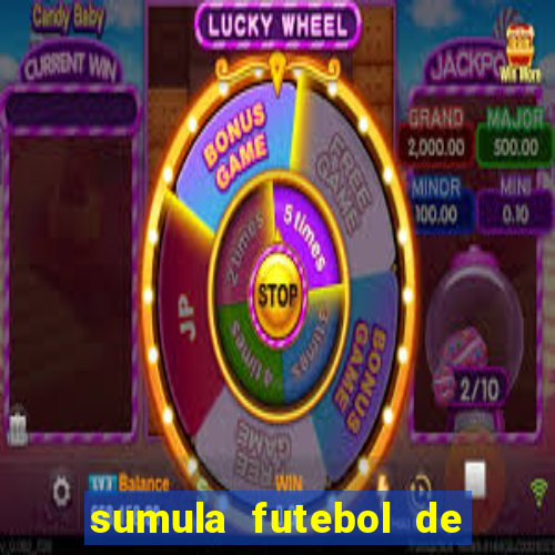 sumula futebol de campo word